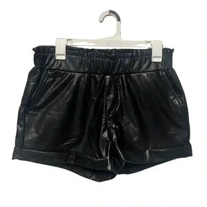 NWT Sincerely June Faux Leather Black Short Size Medium